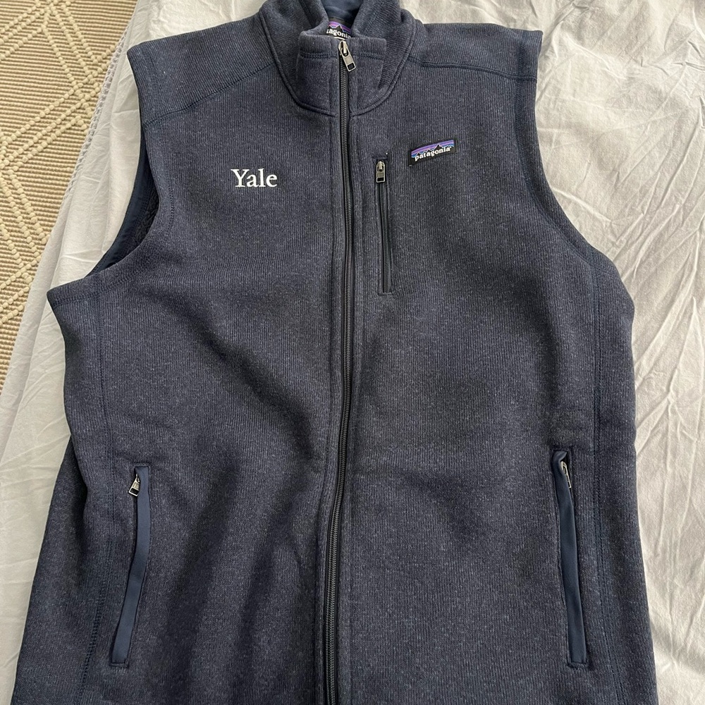 Patagonia Vest with Yale Logo, NWT